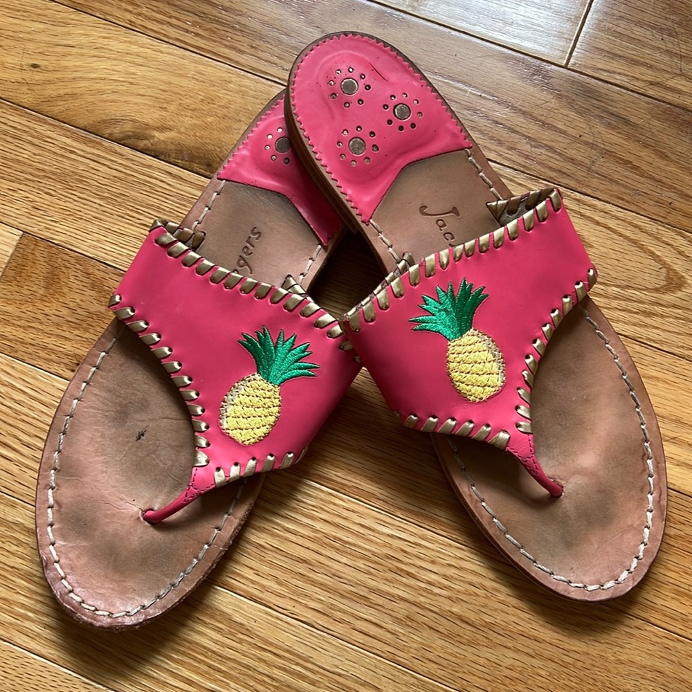 HTF Rare Jack Rogers Pineapple Sandals